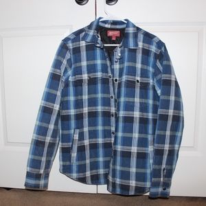 Blue Plaid Button Up Jacket